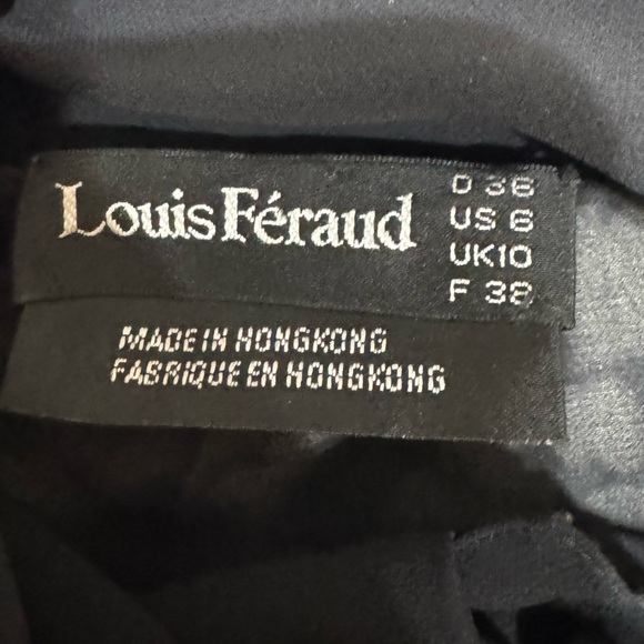 Louis Feraud stunning Black Sheer Ruffled Blouse size 6 - Picture 7 of 13